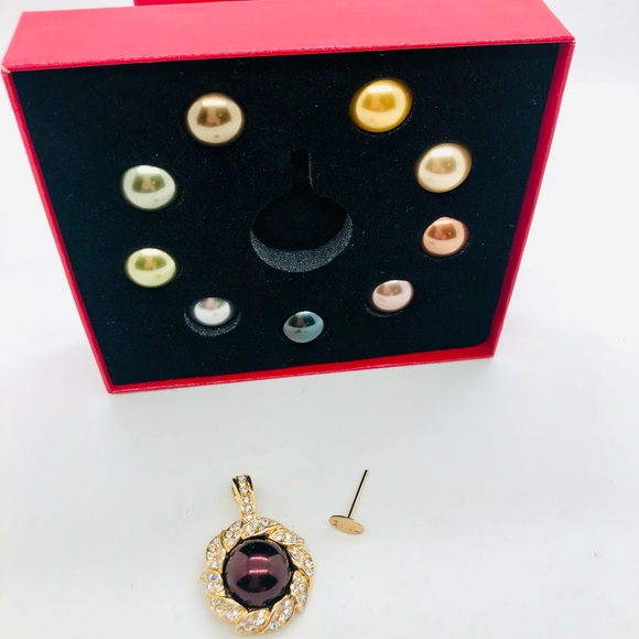 RARE Vintage KJL Kenneth Jay Lane Interchangeable Pendant Set - Picture 5 of 11